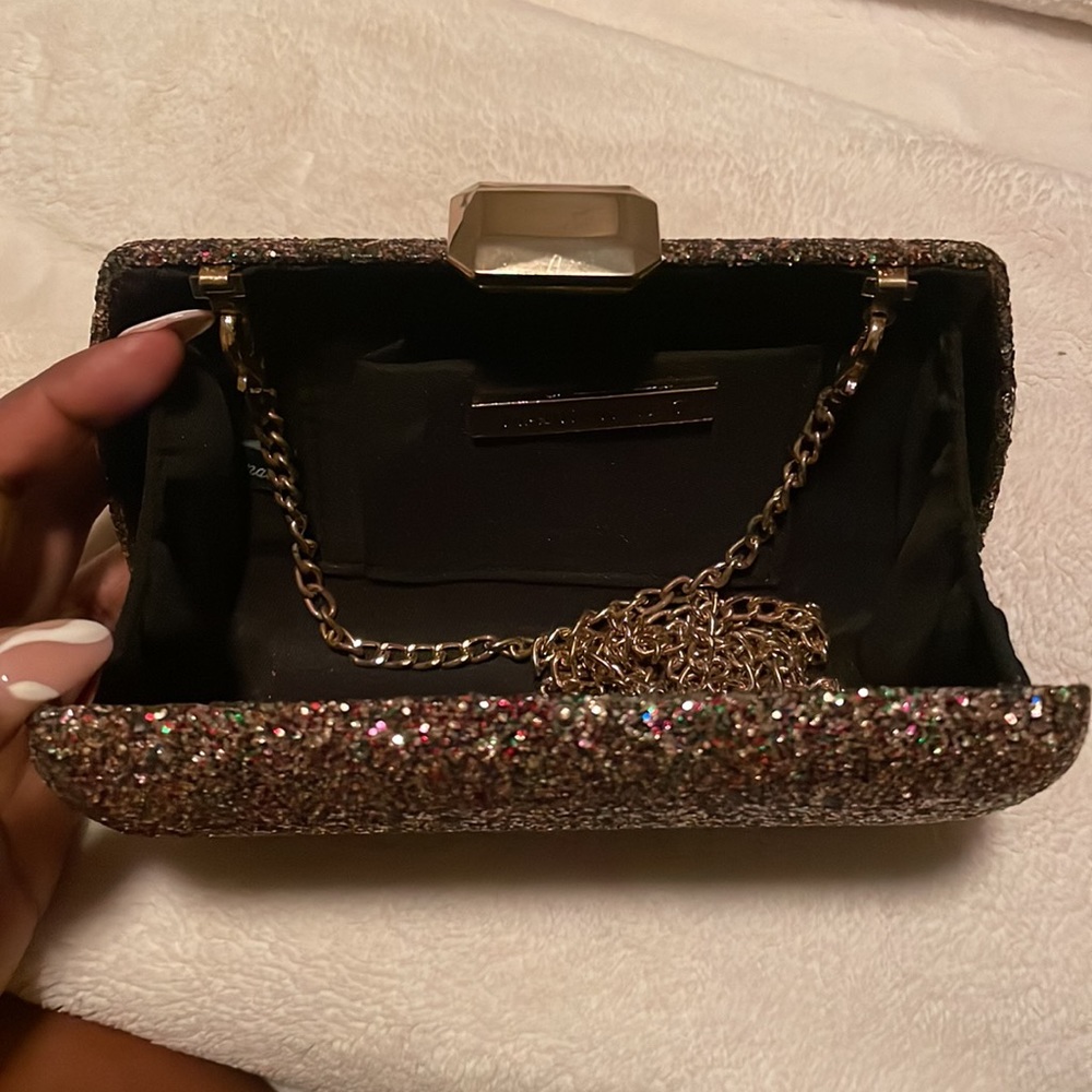 Madison West Glitter Box Clutch. - Picture 3 of 5